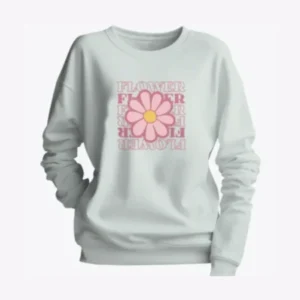 Pink Blossom White Sweatshirt