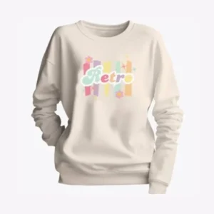 Retro Vibes White Sweatshirt
